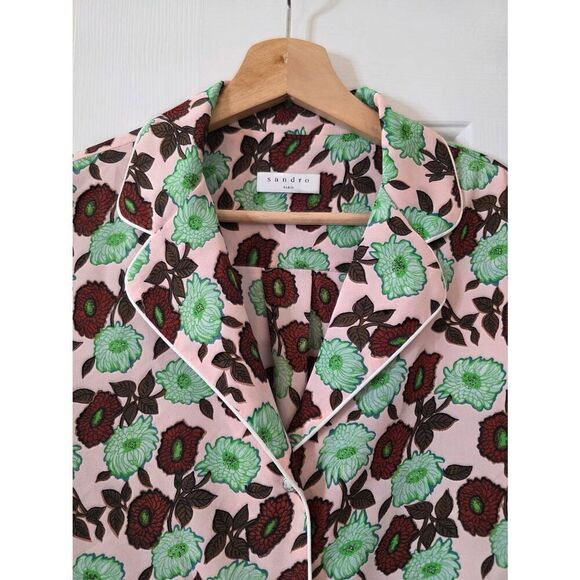 Sandro Paris Arum Shirt Jacket Top Fr 2, US 6 / M NWT - Picture 3 of 10